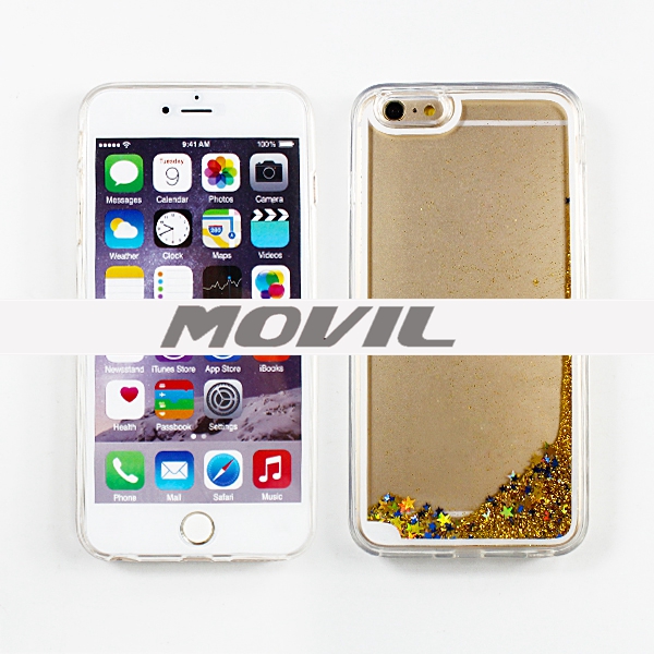 NP-2453 Arenas movedizas Bling Bling Star funda para Apple iPhone 6-4